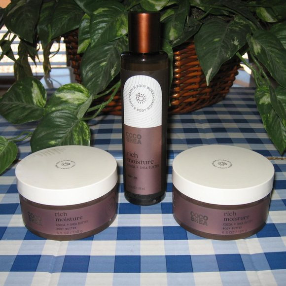 BBW Coco Shea Rich Moisture Body Oil & Body Butter Lot of 3 New - Picture 2 of 3